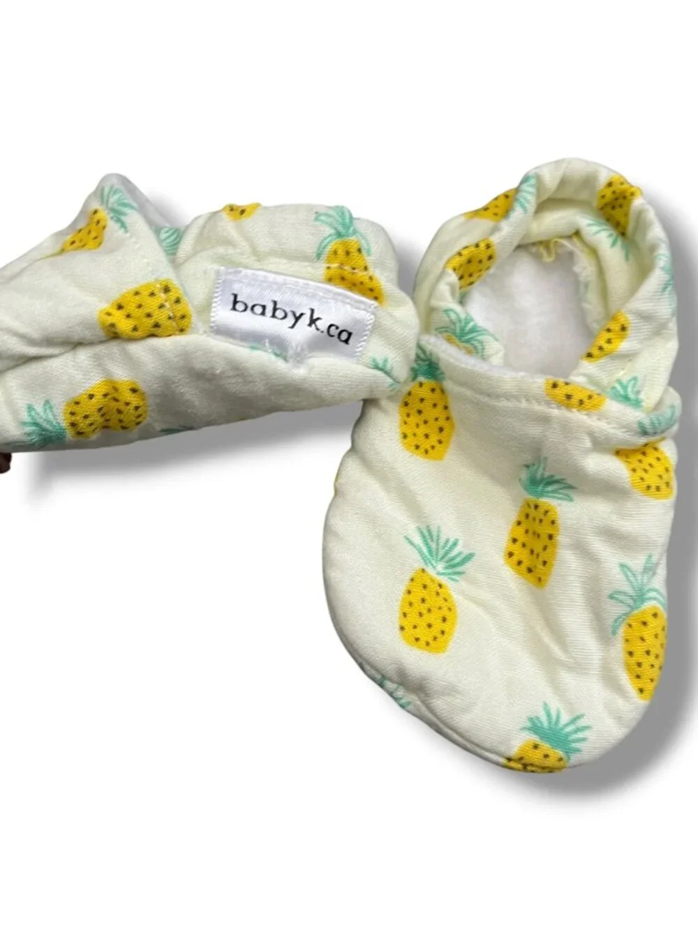 Baby Pineapple Print Soft Sole Moccasin Booties